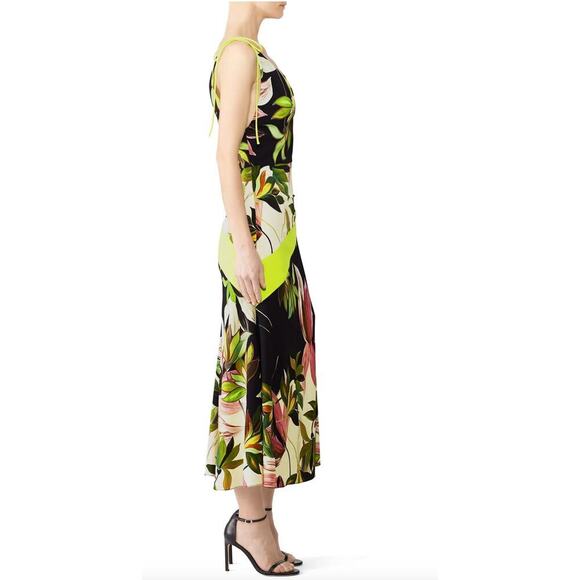 Christian Siriano  Hawaiian Print Tie Strap Dress SZ 10 Retail $1,200 - Picture 3 of 16